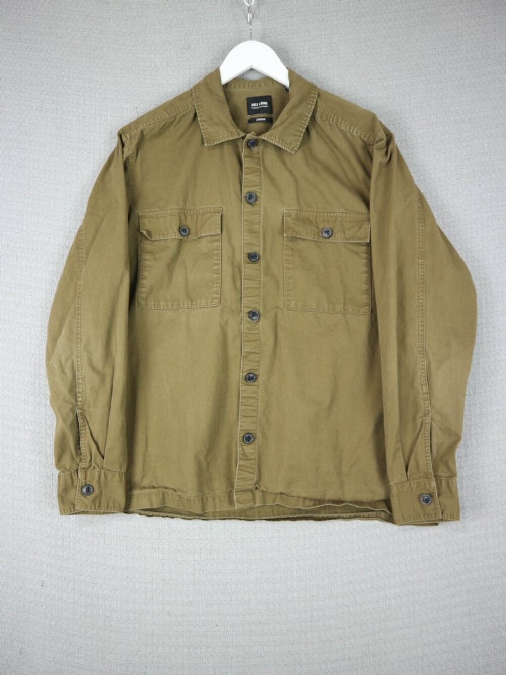 Only & Sons Men's Overshirt Sz XL Black Long Sleeves Shaklet Fall Classic Casual